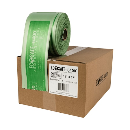 Ecosafe 16X17 in. Compostable Bin Liner - Multi-Res, 1300Pk HR1617-6
